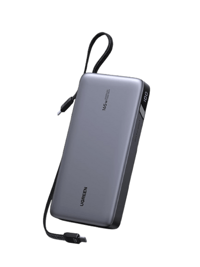 UGREEN Nexode Powerbank 25000mAh 165W met PD3.1 en dubbele USB-C-kabels