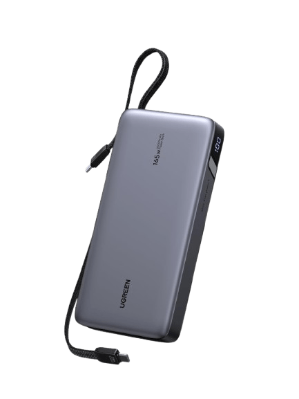 UGREEN Nexode Powerbank 25000mAh 165W met PD3.1 en dubbele USB-C-kabels