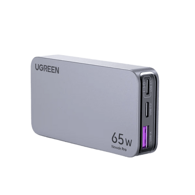UGREEN Nexode Pro 65W USB C-oplader Slim met EU/US/UK-stekker GaN USB-C-voeding 3-poorts