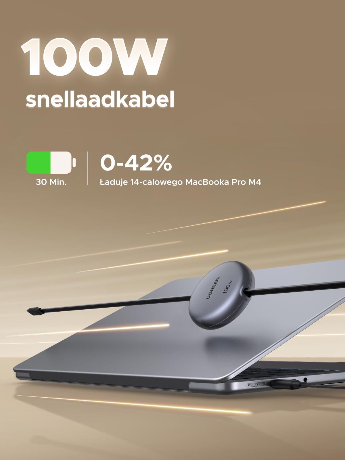 UGREEN Nexode Retractable USB - C - kabel 100W