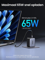 UGREEN Nexode X 65W USB-C GaN Oplader met 3 Poorten -maximaal 65w snel opladen
