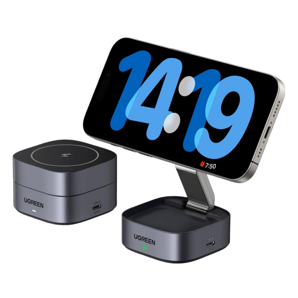 UGREEN 2-in-1 15W Qi Draadloze Oplader