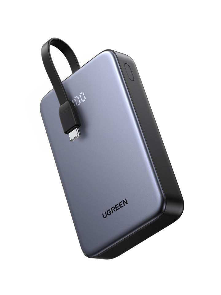 UGREEN Power Bank 20000mAh 22.5W, Powerbank met geïntegreerd USB - C - kabel, 1 USB - C, 1 USB - A, externe telefoonbatterij compatibel met iPhone 16 Pro/Pro Max/16/15/14, Galaxy S24 Ultra en meer