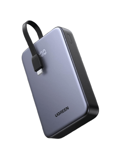 UGREEN Powerbank 20000mAh 22.5W met Geïntegreerde USB-C Kabel