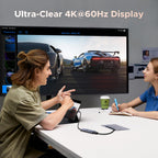UGREEN Revodok 106 6-in-1 Dockingstation (10Gbps, 4K@60Hz, PD100W) -ultra-clear 4k@60hz display