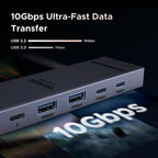 UGREEN Revodok 106 6-in-1 Dockingstation (10Gbps, 4K@60Hz, PD100W) -10gbps ultra-fast data transfer