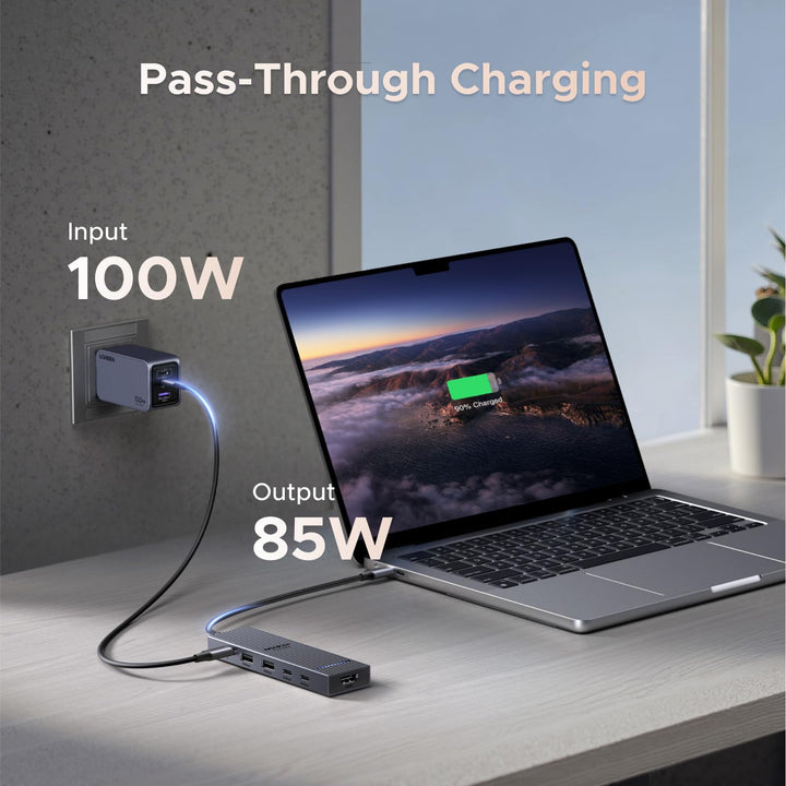 UGREEN Revodok 10Gbps USB C Hub HDMI 4K@60Hz USB C Adapter 2*USB A 3.2 & 2*USB C 3.2 PD 100W USB C auf USB Adapter Compatibel met iPhone 15, iPad Pro/Air, MacBook Pro/Air, Galaxy S24, Steam Deck usw.