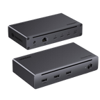 UGREEN Revodok Max 208 Thunderbolt 4 Dock 40 Gbps 8 - in - 1 dockingstation 3*Thunderbolt 4 (dubbel 4K bij 60 Hz, enkel 8K - scherm), 85 W opladen voor laptop, Gigabit Ethernet