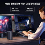 UGREEN Revodok Max 213 Thunderbolt 4 Dock 40Gbps (dubbel 4K bij 60 Hz, enkel 8K-scherm), 13-in-1 dockingstation 90W opladen voor laptop, 2,5 Gbps Ethernet, microSD&SD 4.0, 3,5 mm Aux
