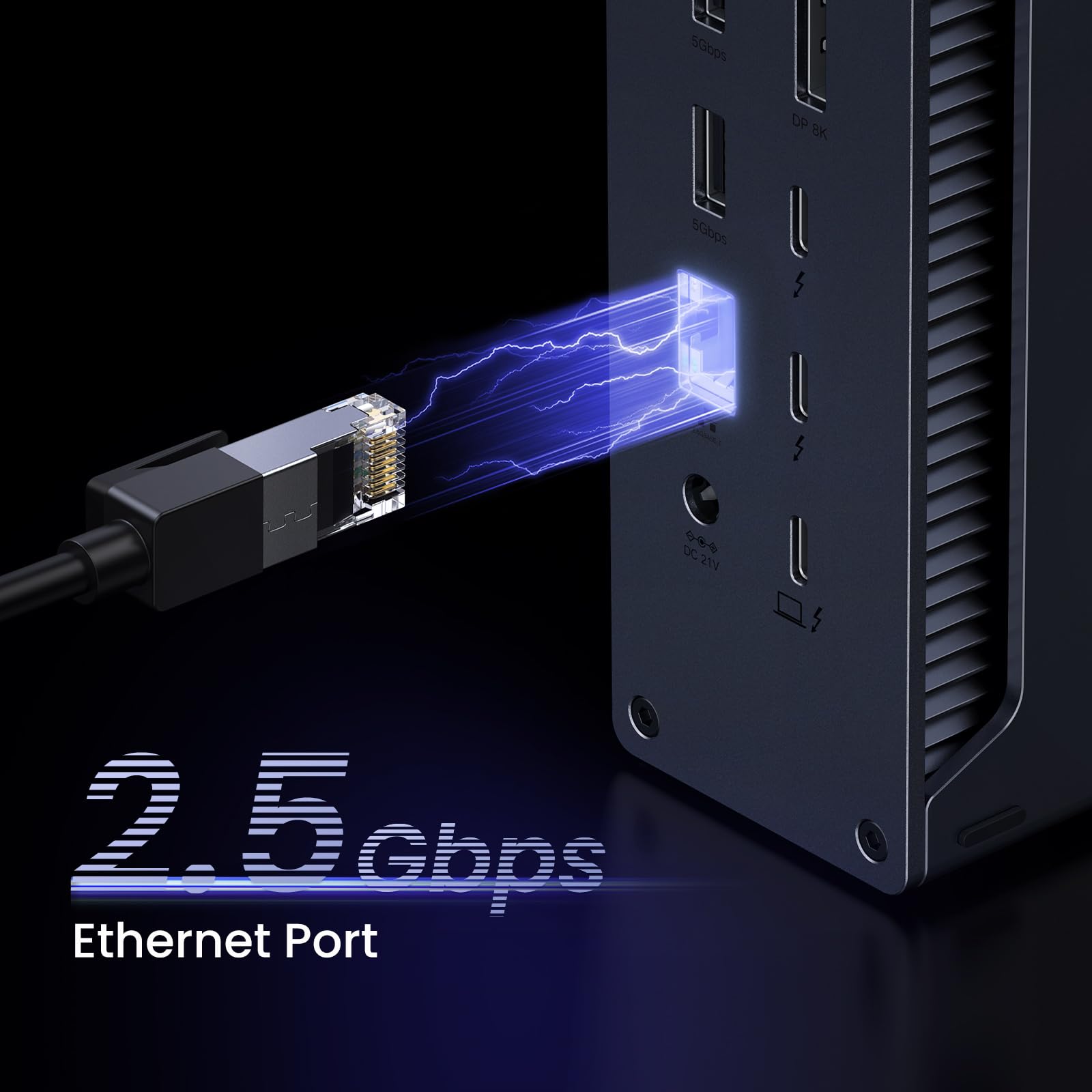 UGREEN Revodok Max 213 Thunderbolt 4 Dock 40Gbps (dubbel 4K bij 60 Hz, enkel 8K-scherm), 13-in-1 dockingstation 90W opladen voor laptop, 2,5 Gbps Ethernet, microSD&SD 4.0, 3,5 mm Aux