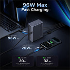 UGREEN Revodok Max Thunderbolt 4 Dockingstation (40Gbps, Enkel 8K / Dubbel 4K@60Hz, 96W Opladen)