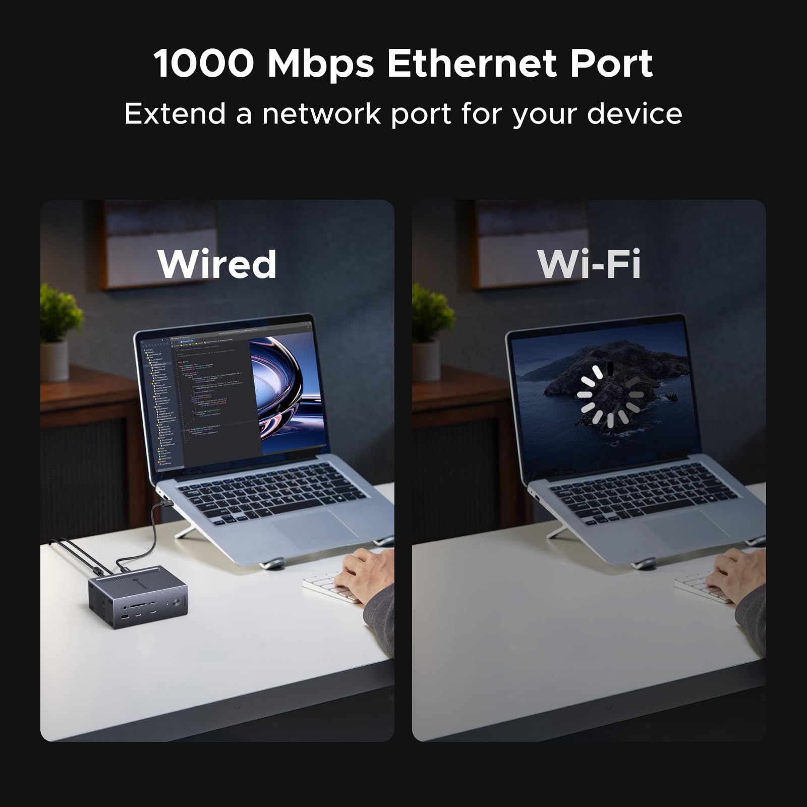 UGREEN Revodok Max Thunderbolt 4 Dockingstation (40Gbps, Enkel 8K / Dubbel 4K@60Hz, 96W Opladen)
