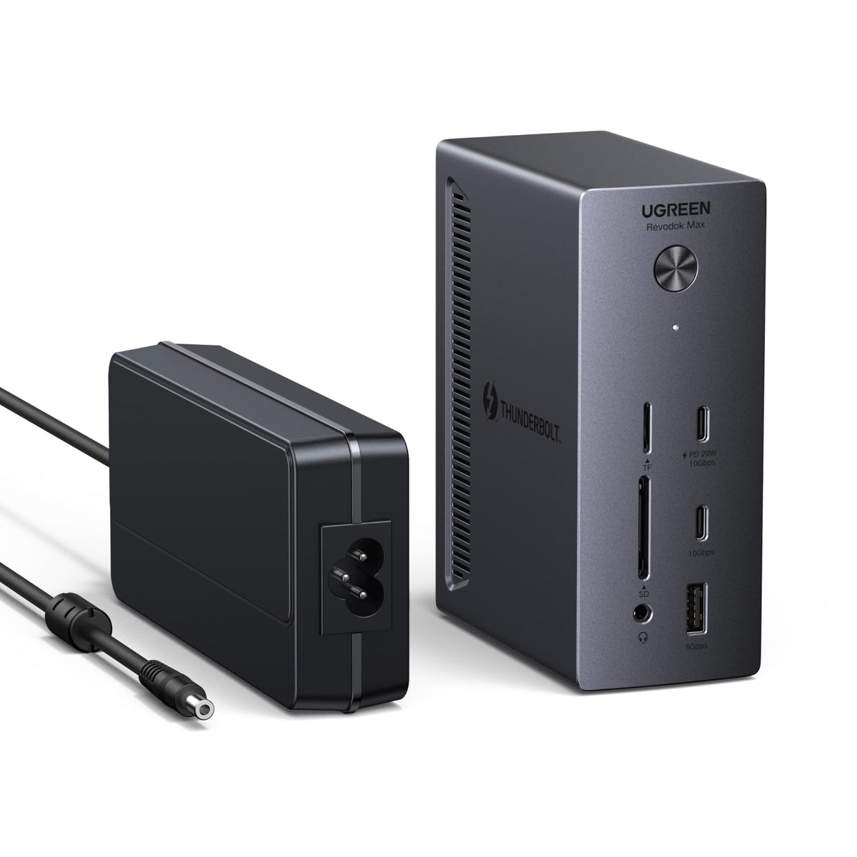 UGREEN Revodok Max Thunderbolt 4 Dockingstation (40Gbps, Enkel 8K / Dubbel 4K@60Hz, 96W Opladen)