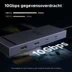 UGREEN Revodok Pro 108 8 - IN - 1 USB - C - hub (HDMI 4K@60Hz, 10Gbps, 100W PD)