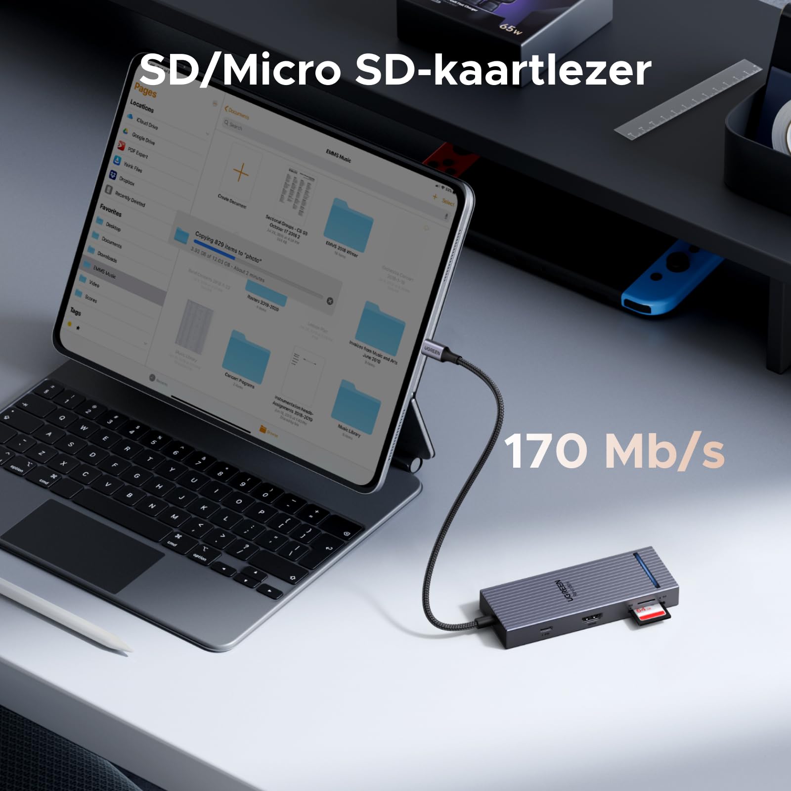 UGREEN Revodok Pro 108 8 - IN - 1 USB - C - hub (HDMI 4K@60Hz, 10Gbps, 100W PD)