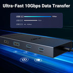 UGREEN Revodok Pro 10-in-1 Dockingstation (4K@60Hz, 10Gbps) -ultra-fast 10gbps data transfer
