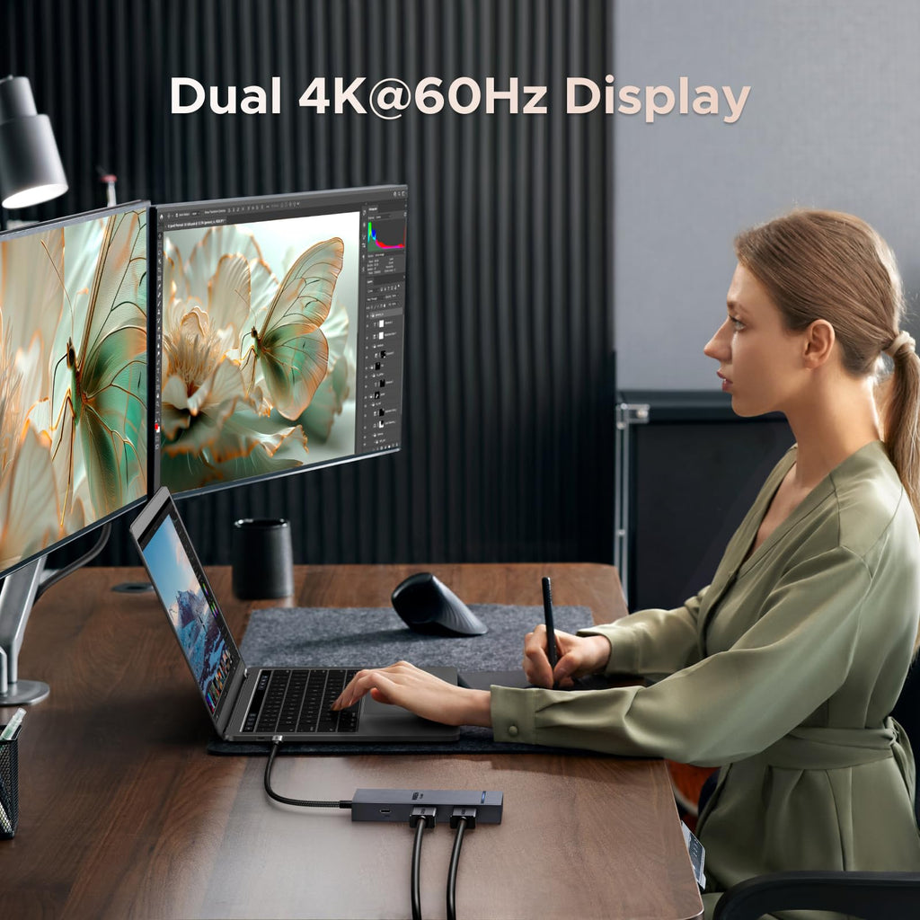 UGREEN Revodok Pro 7-in-1 Dockingstation -dual 4k@60hz display