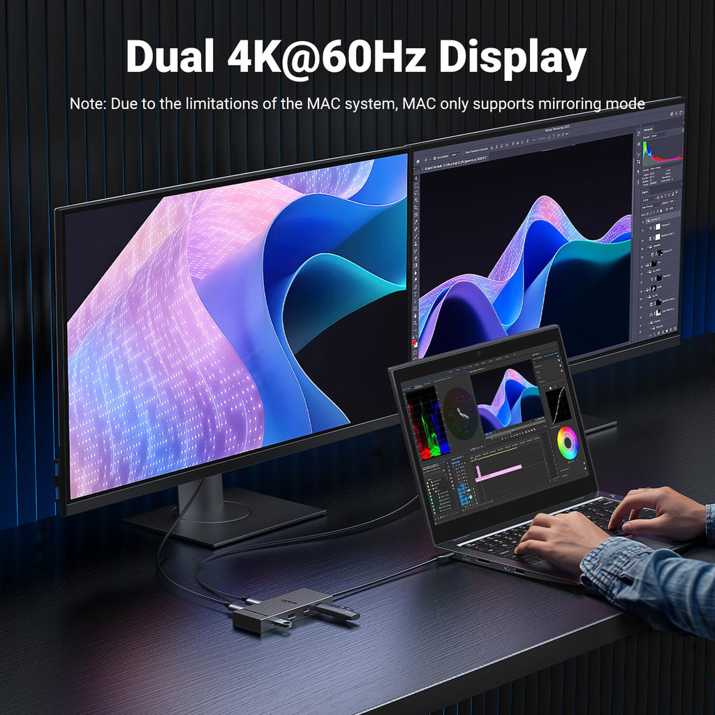 UGREEN Revodok Pro 7-in-1 Dockingstation -dual 4k@60hz display