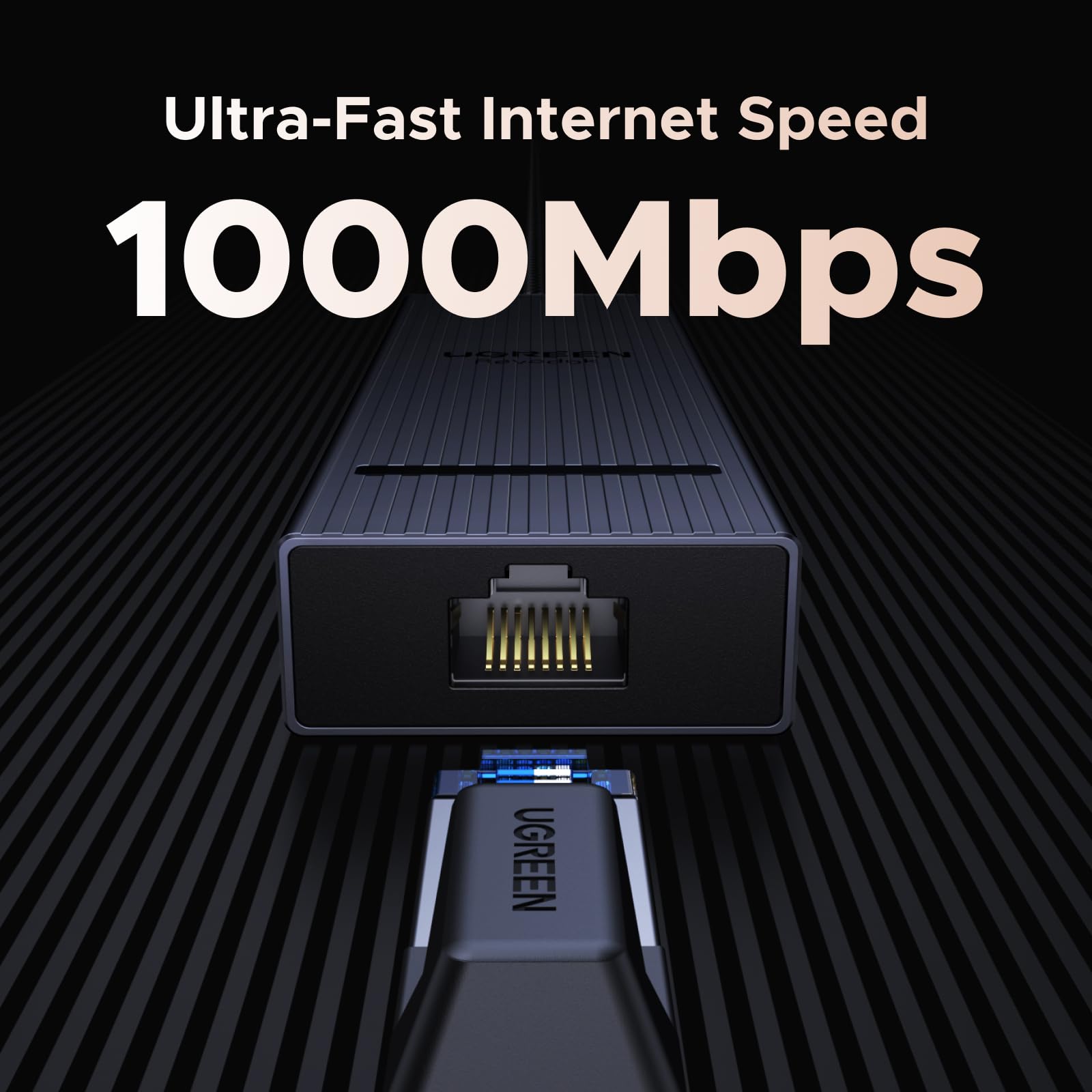 UGREEN Revodok Pro 10Gbps USB C Hub HDMI 4K@60Hz Ethernet Adapter -ultra-fast internet speed 1000mbps