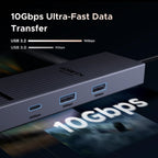 UGREEN Revodok Pro 6-in-1 Dockingsstation (4K@60Hz, 10Gbps) -10gbps ultra-fast data transfer