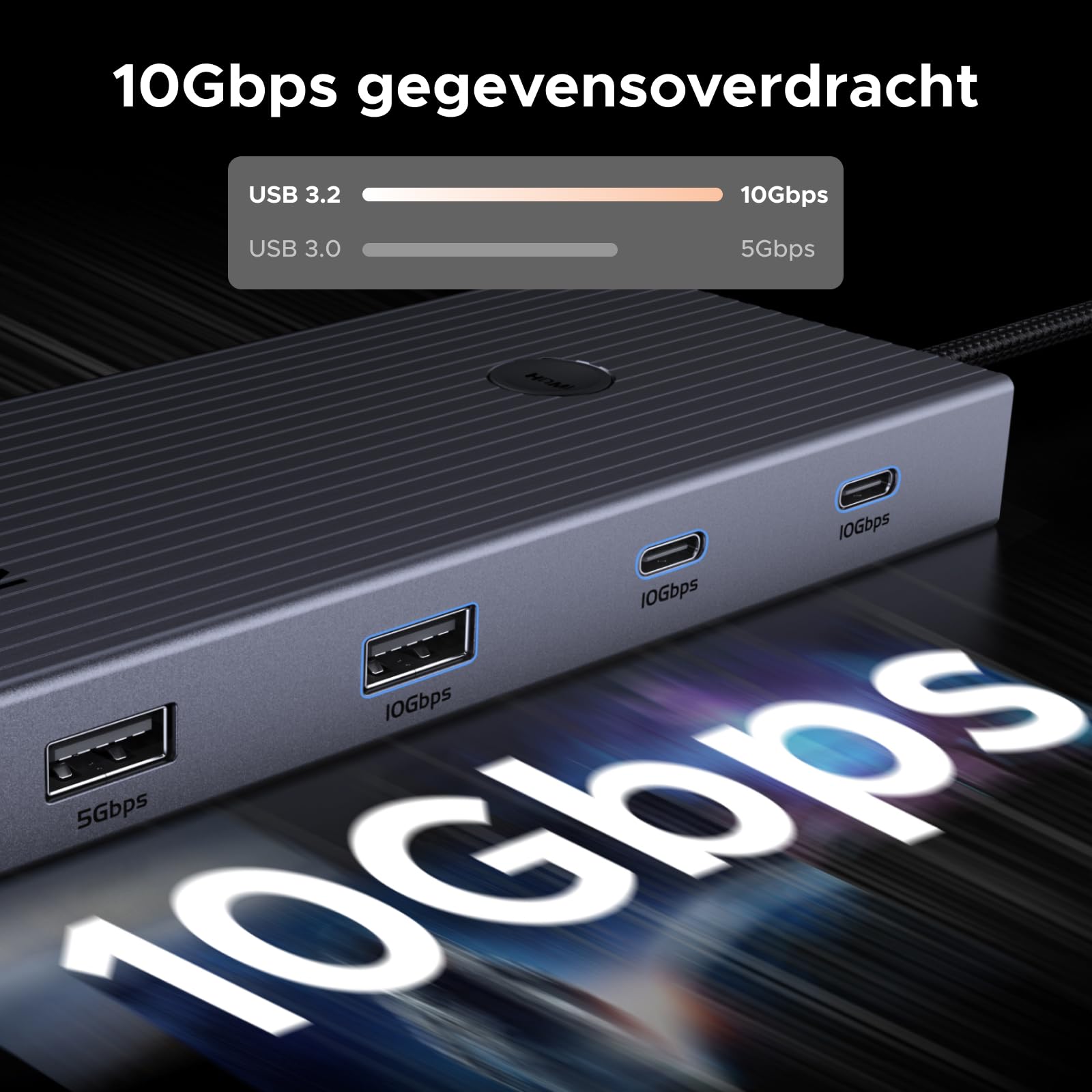 UGREEN Revodok Pro 9-in-1 USB-C Hub 4K HDMI 10Gbps PD 100W | UGREEN NL