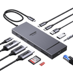 UGREEN Revodok Pro Dockingstation (drievoudige weergave, 4K@60Hz + 4K@120Hz, 100W PD)
