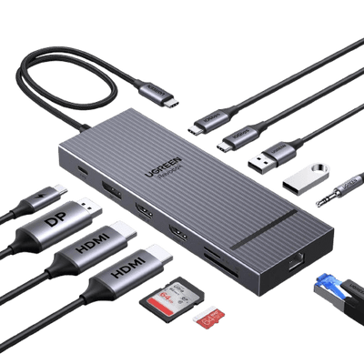 UGREEN Revodok Pro Dockingstation (drievoudige weergave, 4K@60Hz + 4K@120Hz, 100W PD)