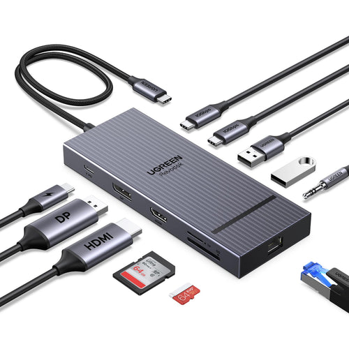 UGREEN Revodok Pro Dockingstation met dubbele 4K - display, 10Gbps USB en 100W PD