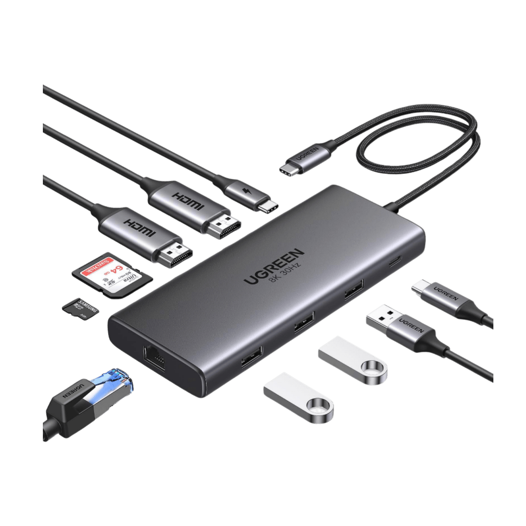 UGREEN Revodok Pro USB C Docking Station Dual HDMI 10 IN 1 USB C Hub 2 HDMI Gigabit Ethernet