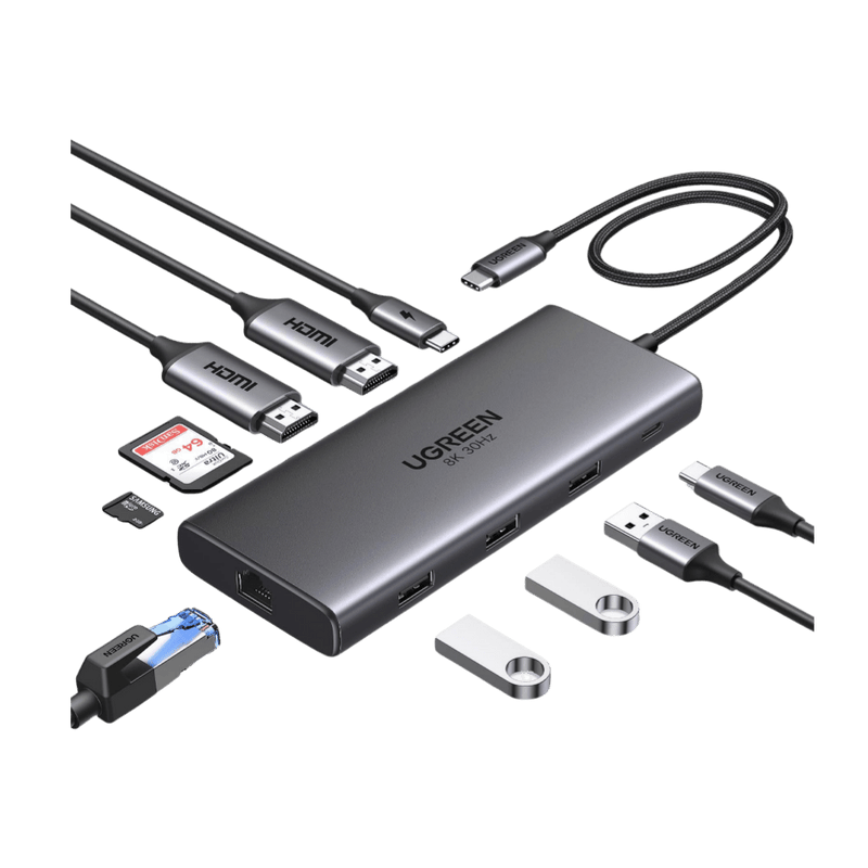 UGREEN Revodok Pro USB C Docking Station Dual HDMI 10 IN 1 USB C Hub 2 HDMI Gigabit Ethernet