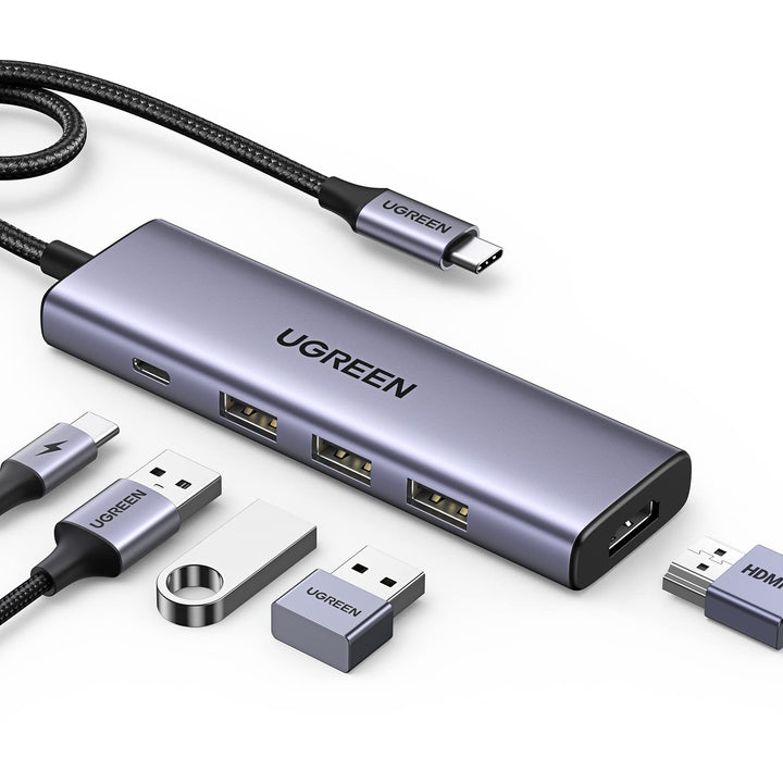 UGREEN Revodok USB C Hub PD100W, 4K HDMI, 3*USB A 3.0 5Gbps USB C Dock USB C Adapter Multipoort Adapter Compatibel met iPhone 15 Serie, Galaxy S24, Surface, MacBook Pro/Air, iPad Pro, Steam Deck etc.