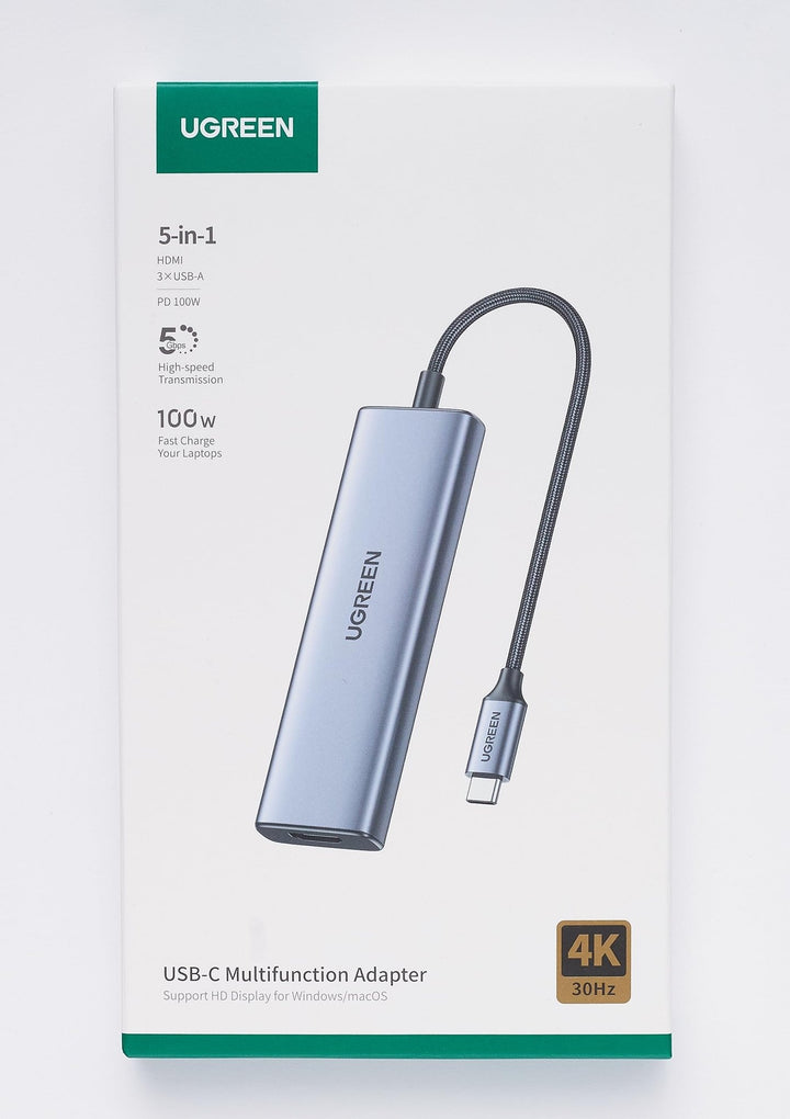 UGREEN Revodok USB C Hub PD100W, 4K HDMI, 3*USB A 3.0 5Gbps USB C Dock USB C Adapter Multipoort Adapter Compatibel met iPhone 15 Serie, Galaxy S24, Surface, MacBook Pro/Air, iPad Pro, Steam Deck etc.