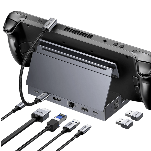 UGREEN Steam Deck Dock 9 - in - 1 dockingstation 4K@60Hz HDMI 10Gbps USB - poorten Verstelbare standaard Compatibel met Steam Deck OLED