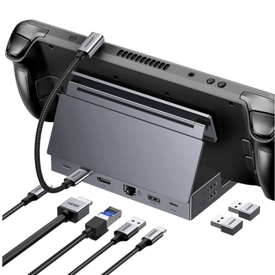 UGREEN Steam Deck Dock 9-in-1 dockingstation 4K@60Hz HDMI 10Gbps USB-poorten Verstelbare standaard Compatibel met Steam Deck OLED