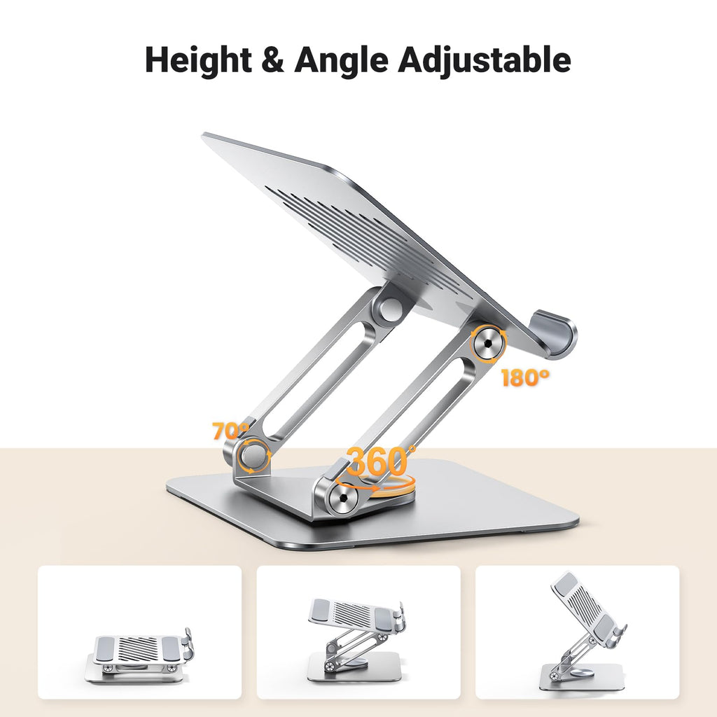 UGREEN Tabletstandaard 360° draaibaar in hoogte verstelbaar, tablethouder, iPad - standaard compatibel met iPad 10e 10,9 iPad Pro/Air 13 11 12,9 iPad Mini 7 Galaxy iPhone 16 Alle apparaten van 4 - 13 inch