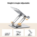 UGREEN Tabletstandaard 360° draaibaar in hoogte verstelbaar, tablethouder, iPad - standaard compatibel met iPad 10e 10,9 iPad Pro/Air 13 11 12,9 iPad Mini 7 Galaxy iPhone 16 Alle apparaten van 4 - 13 inch