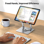 UGREEN Tabletstandaard 360° draaibaar in hoogte verstelbaar, tablethouder, iPad - standaard compatibel met iPad 10e 10,9 iPad Pro/Air 13 11 12,9 iPad Mini 7 Galaxy iPhone 16 Alle apparaten van 4 - 13 inch