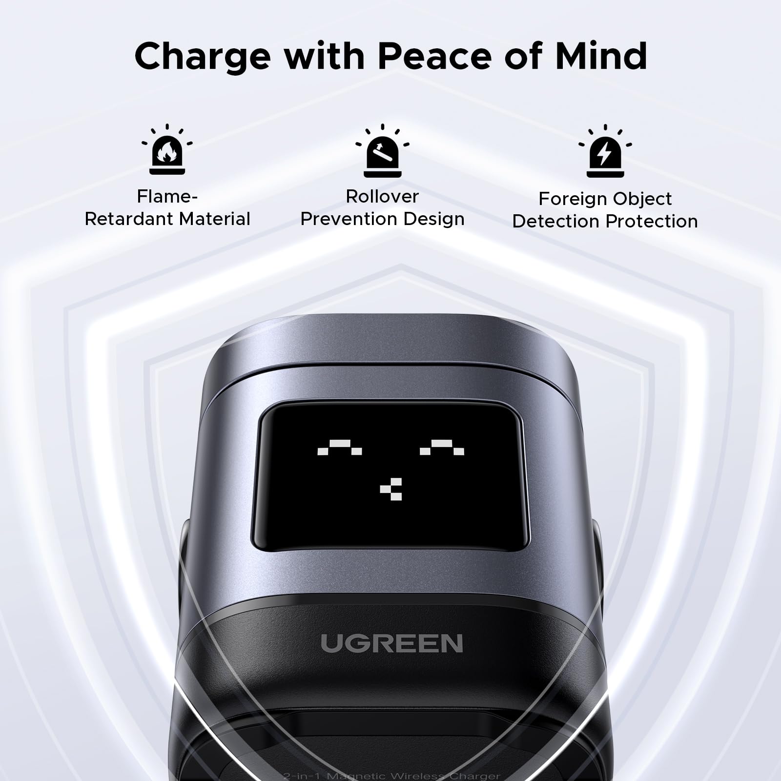 UGREEN Uno 2 - in - 1 magnetische draadloze oplader 15W