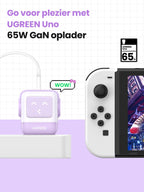 UGREEN Uno oplader 65W USB C GaN II Tech Snellader (Violett)