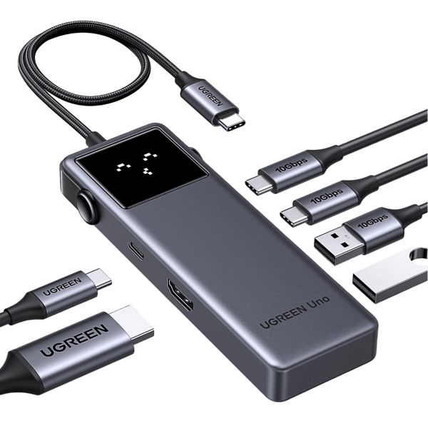 UGREEN Uno USB C Hub 10Gbps 4K@60Hz HDMI LED Display USB C