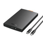 UGREEN USB 3.1 Harde Schijf Behuizing voor 9,5mm/7mm 2,5 Inch SSD/HDD SATA Enclosure USB C 3.1 Gen 2 naar SATA III tot 6Gbps UASP met USB C naar USB C Kabel SSD Behuizing, Zonder Gereedschap