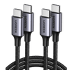 UGREEN USB C naar USB C Kabel 2 Stuk 60W PD 3.0 PPS USB C Oplaadkabel 2 Pak compatibel met iPhone 15 Pro Max Galaxy S23 S22 A54 Pixel 7 MacBook Air iPad Pro 12.9 iPad Mini 6/Air 5 Tab S8 enz. (1M)