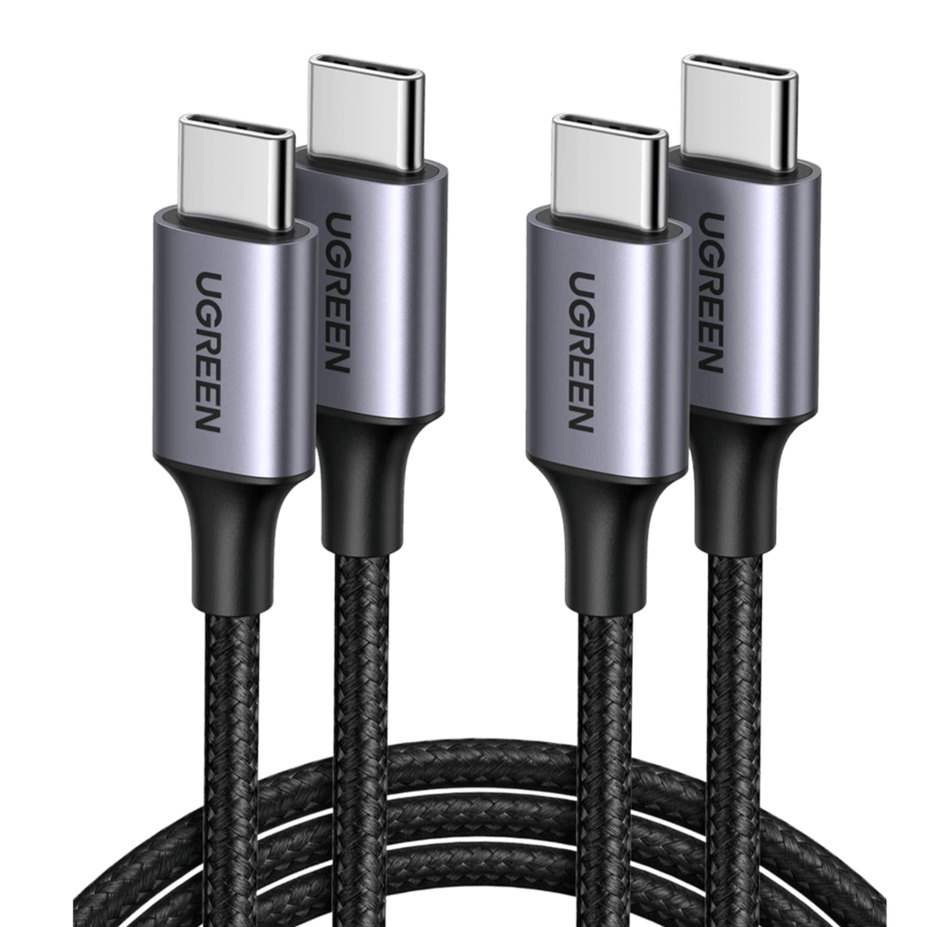 UGREEN USB C naar USB C Kabel 2 Stuk 60W PD 3.0 PPS USB C Oplaadkabel 2 Pak compatibel met iPhone 15 Pro Max Galaxy S23 S22 A54 Pixel 7 MacBook Air iPad Pro 12.9 iPad Mini 6/Air 5 Tab S8 enz. (1M)