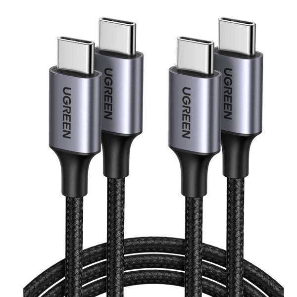 UGREEN USB C naar USB C Kabel 2 Stuk 60W PD 3.0 PPS USB C Oplaadkabel 2 Pak compatibel met iPhone 15 Pro Max Galaxy S23 S22 A54 Pixel 7 MacBook Air iPad Pro 12.9 iPad Mini 6/Air 5 Tab S8 enz. (1M)