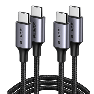 UGREEN USB C naar USB C Kabel 2 Stuk 60W PD 3.0 PPS USB C Oplaadkabel 2 Pak (1M)