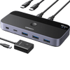 UGREEN USB Switch 2PC 10Gbps USB 3.2 Switcher 2 in 4 Out USB C Schakelaar met desktopcontroller USB Switch aluminium behuizing met 2USB C naar C kabels voor toetsenbord, muis, printer, USB stick enz.