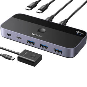UGREEN USB Switch 2PC 10Gbps USB 3.2 Switcher 2 in 4 Out USB C Schakelaar
