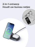 UGREEN Zapix Magnetische Draadloze Oplader met Standaard (2 - in - 1, Qi2 15W)
