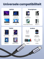 UGREEN 100W USB C Kabel naar USB C 5A/20V USB-C Oplaadkabel PD 3.0 PPS