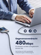 UGREEN 100W USB C Kabel naar USB C 5A/20V USB-C Oplaadkabel PD 3.0 PPS